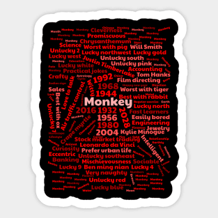 Year of the monkey Sticker